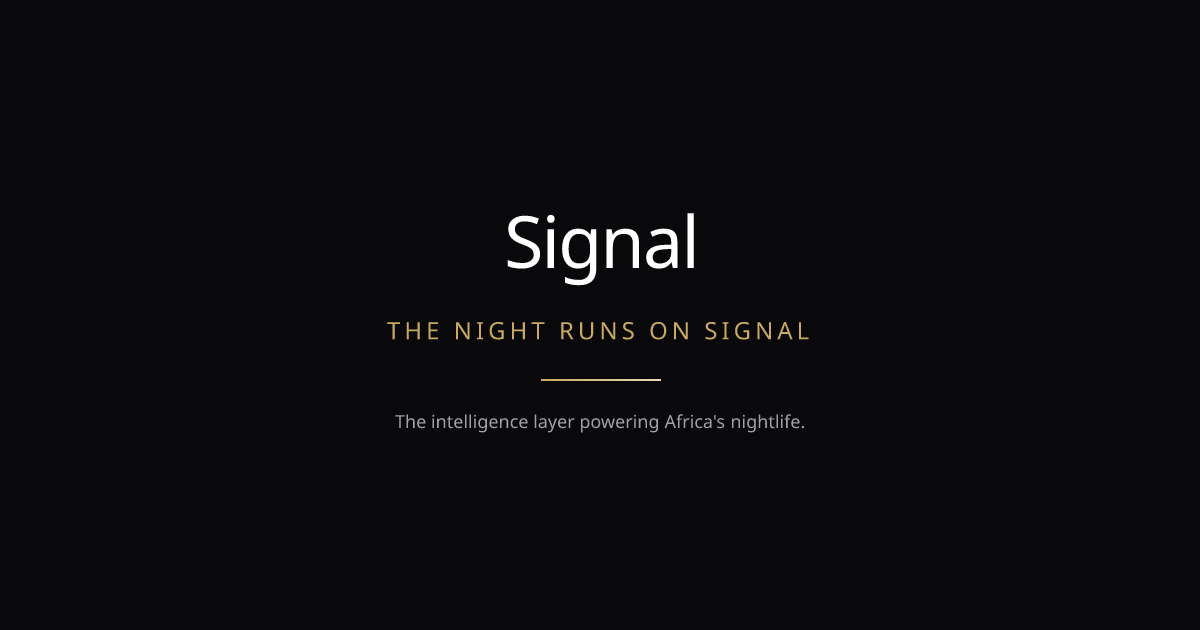 Signal | The Night Runs on Signal